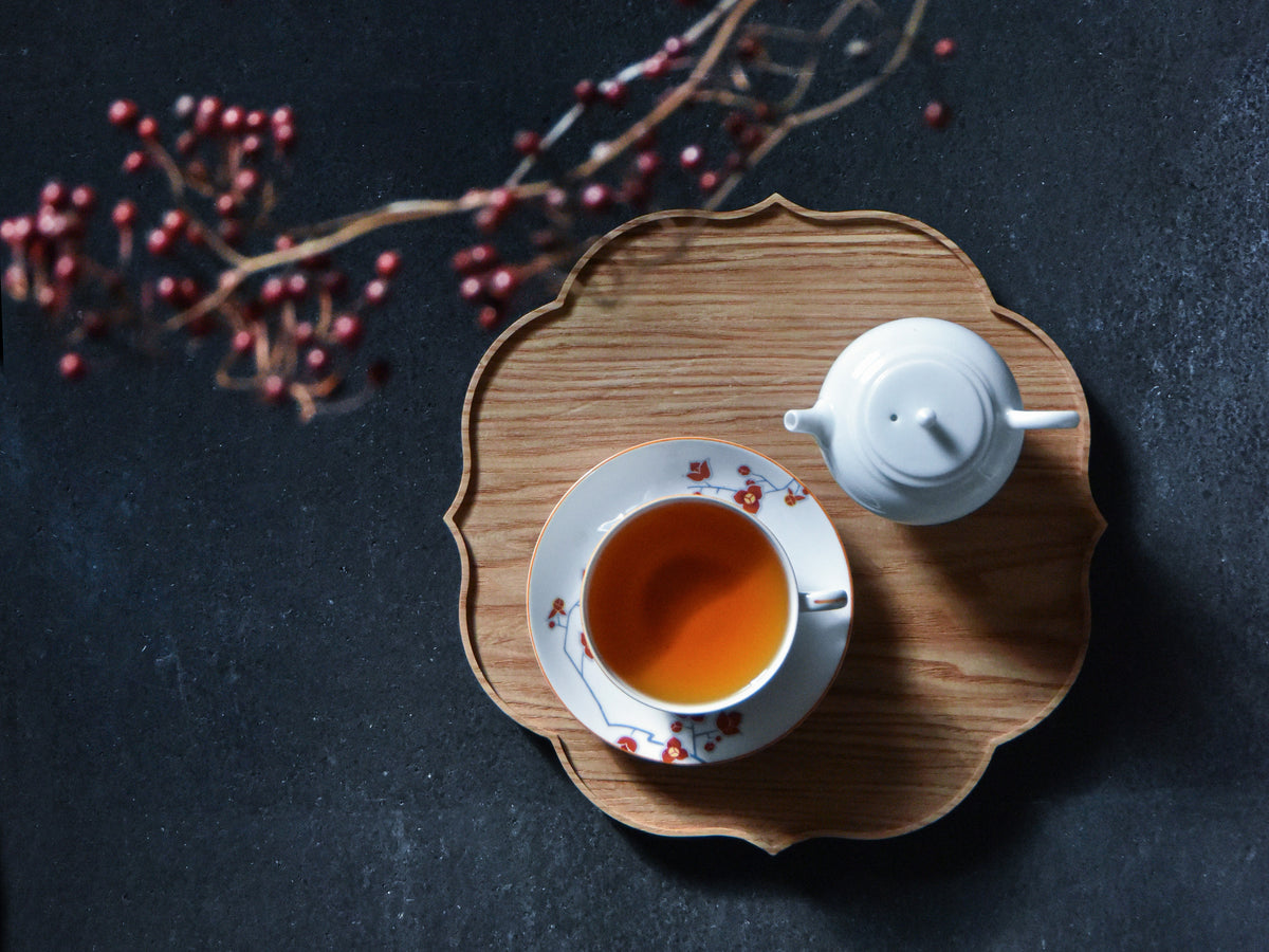 kiwaha 木瓜折敷 九寸「栃」 無機ガラス塗装仕上げ 27cm×27cm