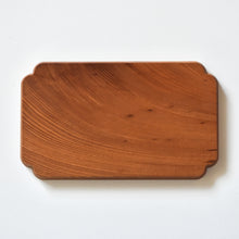画像をギャラリービューアに読み込む, 隅入長手盆 「欅」(30×18cm)