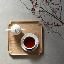 画像をギャラリービューアに読み込む, 隅入正角盆 栗 九寸 (27×27cm)佳品