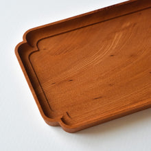 画像をギャラリービューアに読み込む, 隅入長手盆 「欅」(30×18cm)