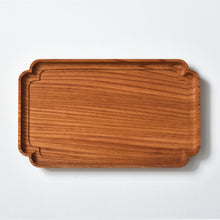 画像をギャラリービューアに読み込む, 隅入長手盆 「欅」(30×18cm)