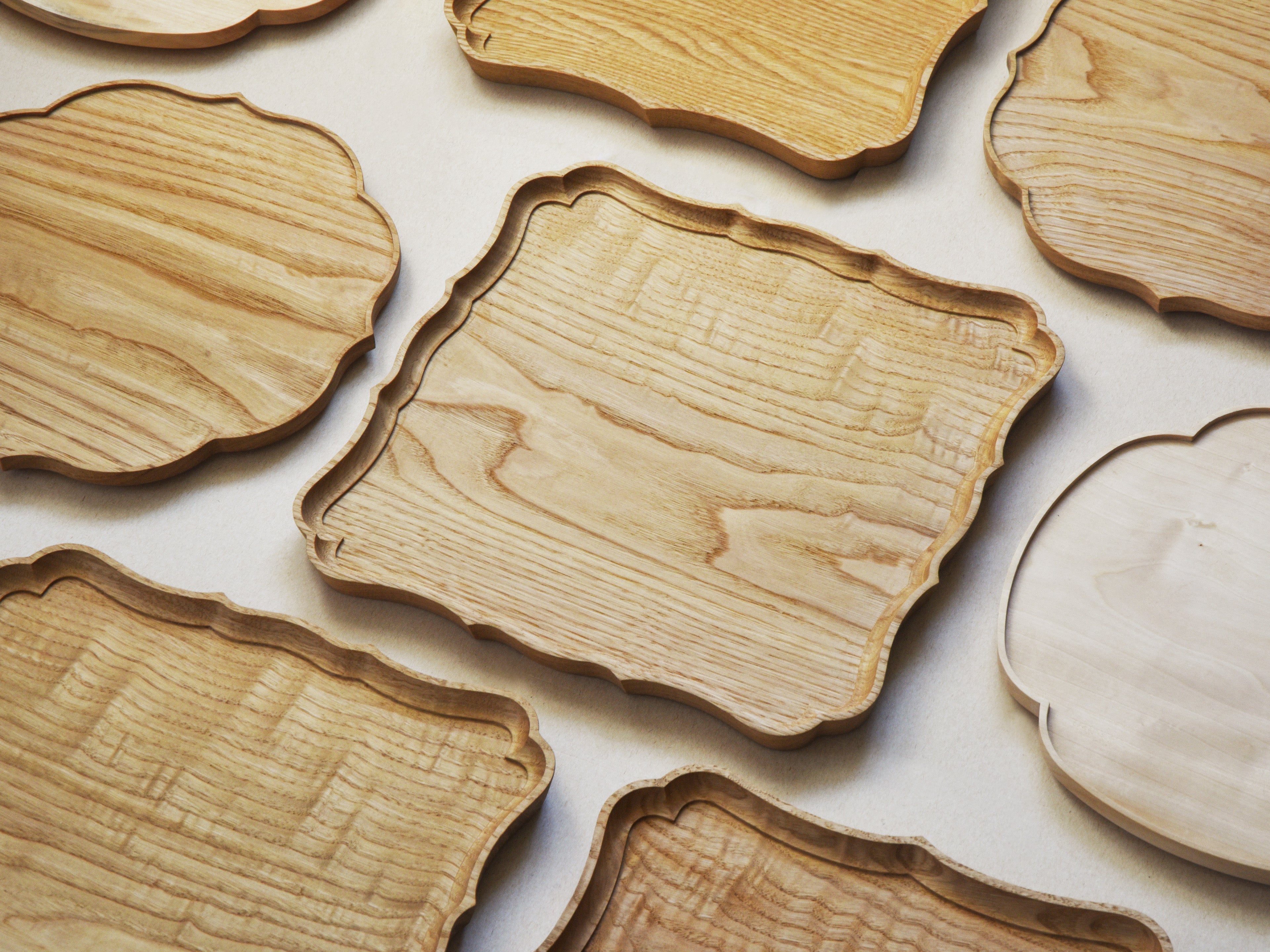 中国　天然木　花梨葡萄木　瘤木　敷板　飾台　煎茶台　C　R7163E 稜花折敷、正角盆、木瓜折敷が12/20（土）再入荷いたします – kiwaha-tea