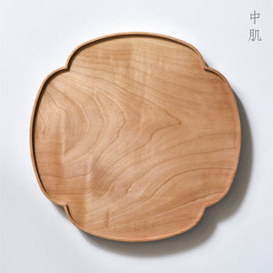 ”Mokko" shaped wooden tray ,27cm x 27cm