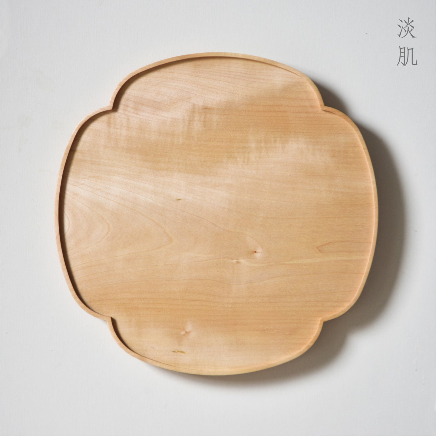 木瓜折敷 栃 九寸（27×27cm）淡肌/中肌　佳品