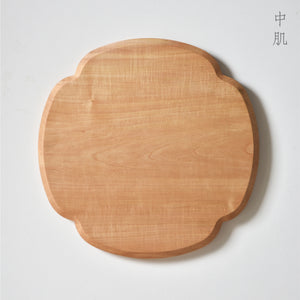 木瓜折敷 栃 九寸（27×27cm）淡肌/中肌　佳品
