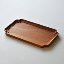 画像をギャラリービューアに読み込む, 隅入長手盆  「欅」（30×18cm）
