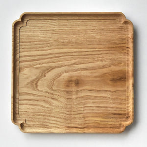 "Sumiiri-Bon"Chestnut square tray (30 x 30 cm)