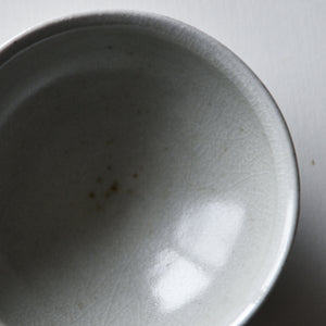 枝月窯  齋藤有希子  白釉平煎茶碗
