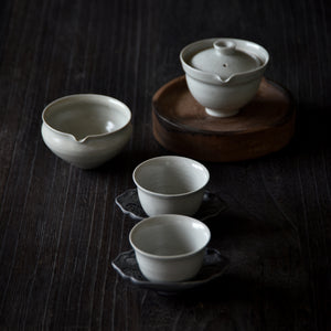 枝月窯  齋藤有希子  白釉煎茶碗