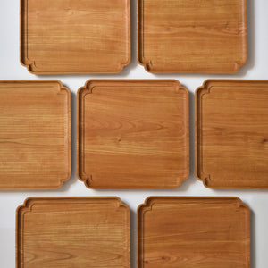 "Sumiiri-Bon"Japanese zelkova square tray (27 x 27 cm)
