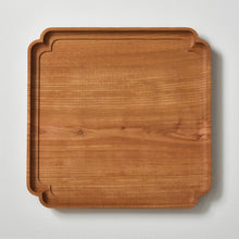 Load image into Gallery viewer, &quot;Sumiiri-Bon&quot;Japanese zelkova square tray (27 x 27 cm)
