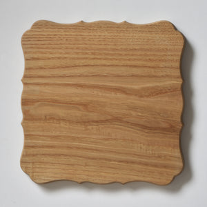 稜花正角盆 栗 一尺（30cm×30cm）