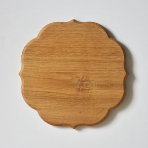 稜花折敷 栗 九寸（27cm×27cm） 佳品