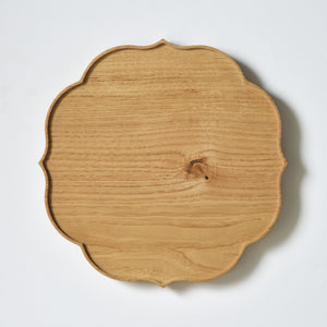 稜花折敷 栗 九寸（27cm×27cm） 佳品