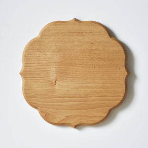 稜花折敷 栗 九寸（27cm×27cm） 佳品
