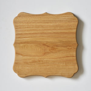 稜花正角盆 栗 九寸（27cm×27cm）