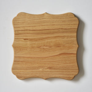 稜花正角盆 栗 九寸（27cm×27cm）