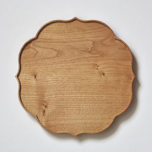 稜花折敷 栗 九寸（27cm×27cm）