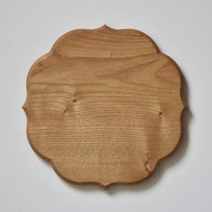 稜花折敷 栗 九寸（27cm×27cm）