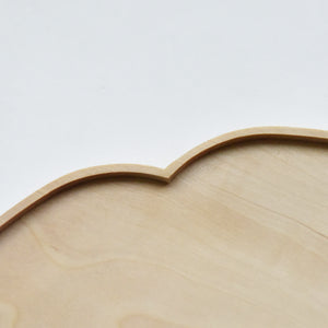 ”Mokko" shaped wooden tray ,27cm x 27cm