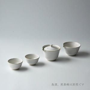 Titanium white glaze Yuzamashi(Shiko / kiwaha)